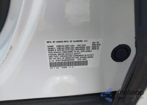 2019 Honda Passport Elite z USA, uszkodzony, nr VIN 5FNYF8H08KB025592